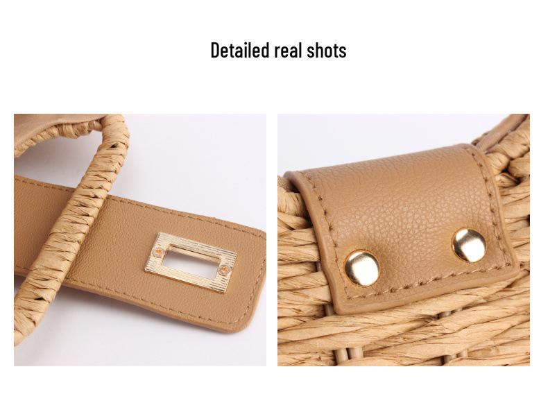 Versatile Handmade Korean Style Women's Straw Crossbody Shoulder Bag