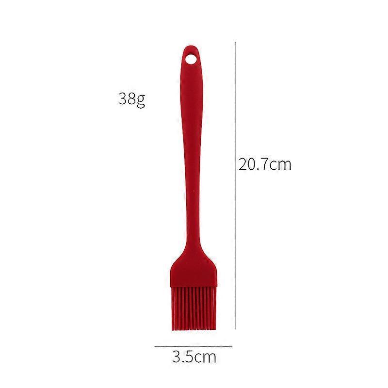 Dww-Three-Piece Set of Red, Mint Green, and Pink Silica Gel Baking Brushes, Pastry Brushes, Baking Brushes, Kitchen Brushes, Heat Resistant Kitchen Br