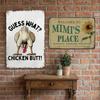 Retro Metal Sign Funny Moms Shit List/Chicken Butt/Welcome To Mimi's Place Poster Sign Vintage Farmhouse Wall Decor for Garden Yard Bar Porch Home