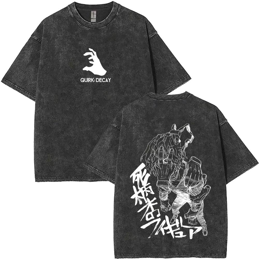 Washed Vintage Anime My Hero Academia All Might Plus Ultra Gym Graphic T Shirt Men Women Fitness Casual Cotton Short Sleeve Tees