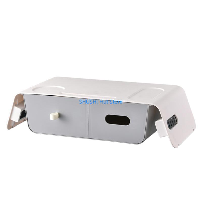 

Desktop Storage Box Strong Durable Contain 4 Usb Needless to Bend Over D57B білий