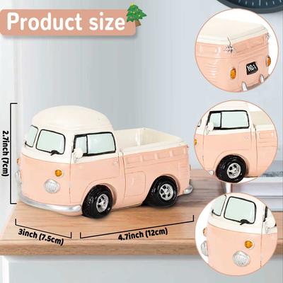Home Decor Collectible Vehicles Cute Truck Decorative Figurines Planter Pot Garden Indoor Outdoor Ornaments Piggy Coin Bank