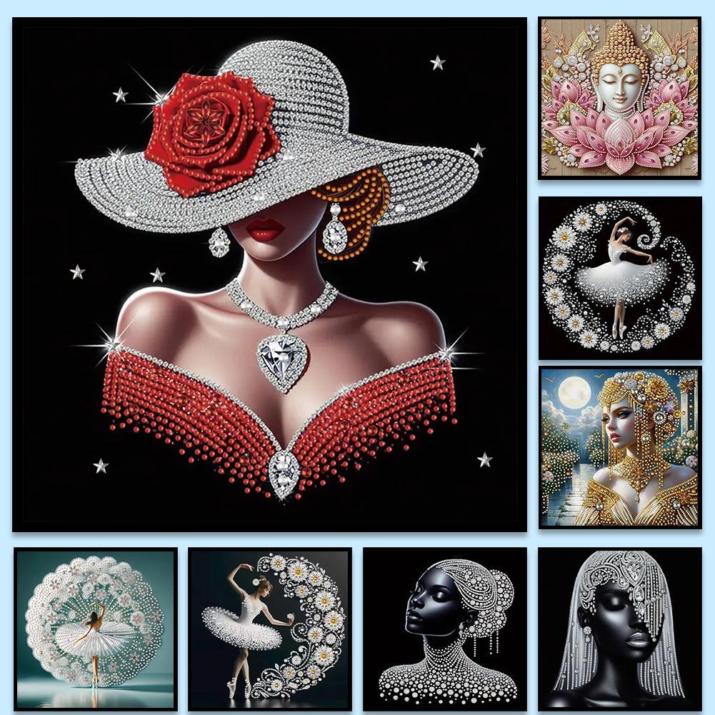 5D DIY Teilweise Speziell Geformter Bohrer Diamantmalerei Set Damen Dekoration