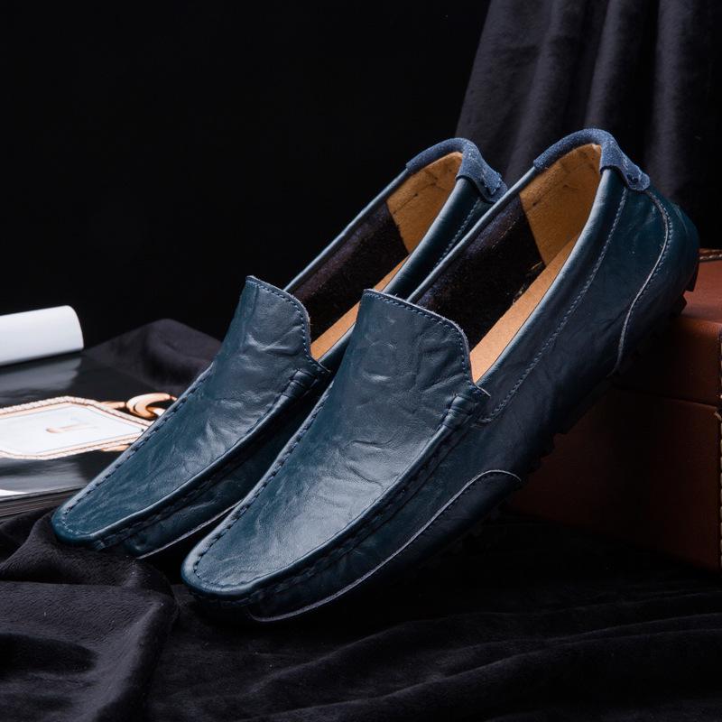 British Style Men s Plus Size Leather Driving Moccasins for Spring  Autumn 37