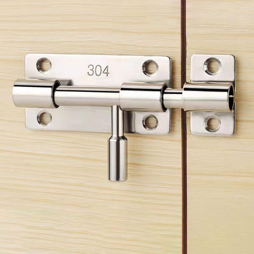 Sliding Bolts Latch Hasp Stainless Steel Heavy Duty Door Lock Gate Safety Toilet Door Lock for Wood Fence Interior Door