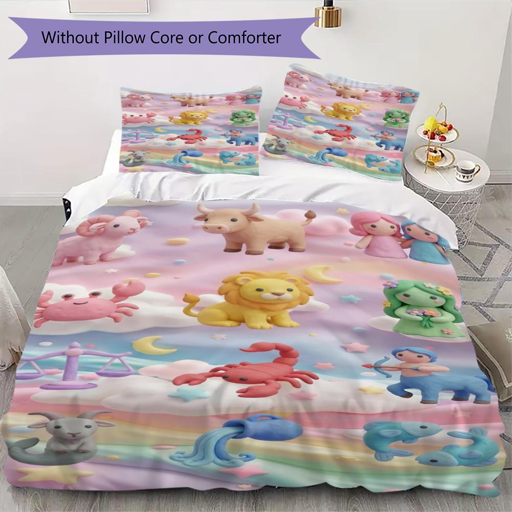 Sternbilder Muster Bettwäsche Steppset Steppdecke Kissenbezug Heimdekoration Geburtstagsgeschenk (1 Bettbezug + 2 Kissenbezüge (ohne Füllung))150