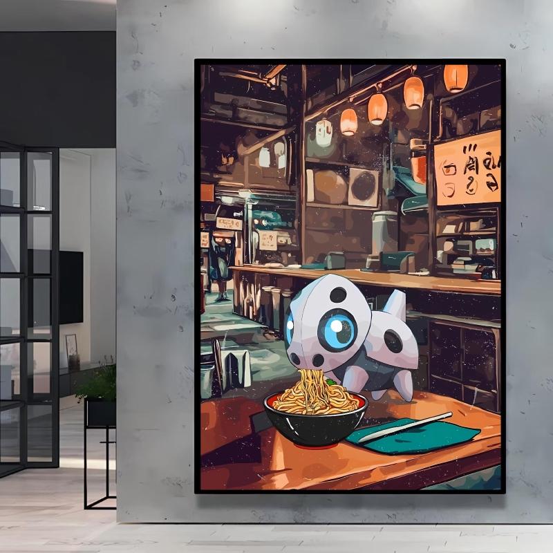 Classic Anime Canvas Paintings Pokemon Posters Living Room Kid Action Figures Children's Bedroom Decor Picture Prints and Prints