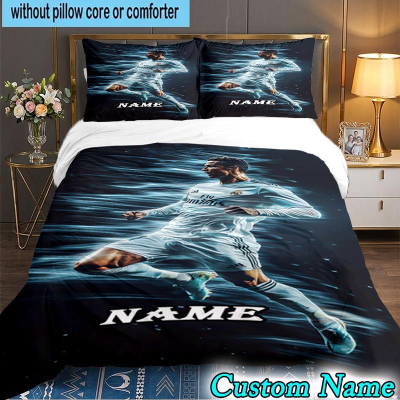 Custom Name 3PCS Powerful Player Seven Heart Bedding Set, Bedding Set Including 1pc Duvet Cover And 2pcs Pillowcases for Bedroom,Dormitory Gift