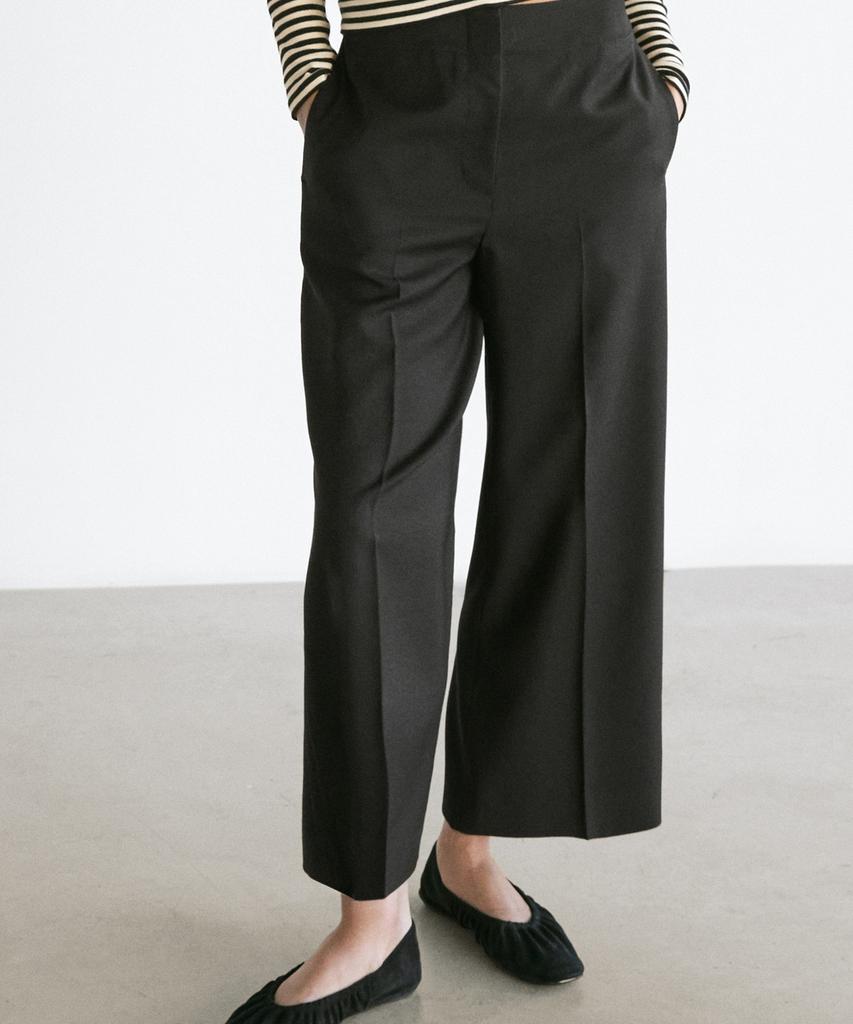 Masimodutti Wool Crop Wide Leg Pants
