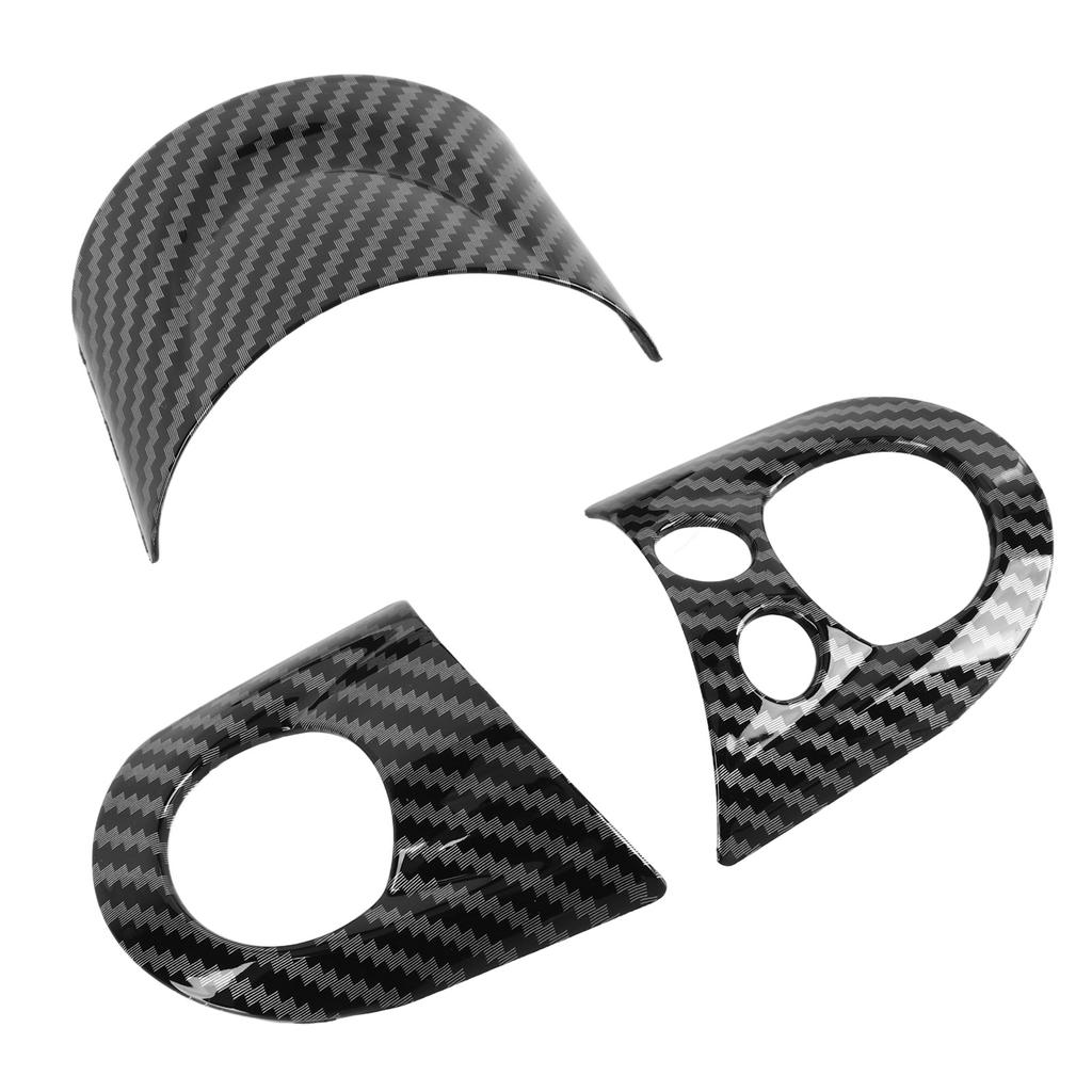 3pcs Steering Wheel Panel Cover Carbon Fiber Color Prevent Scratch for Cooper R54 R55 R56 R60