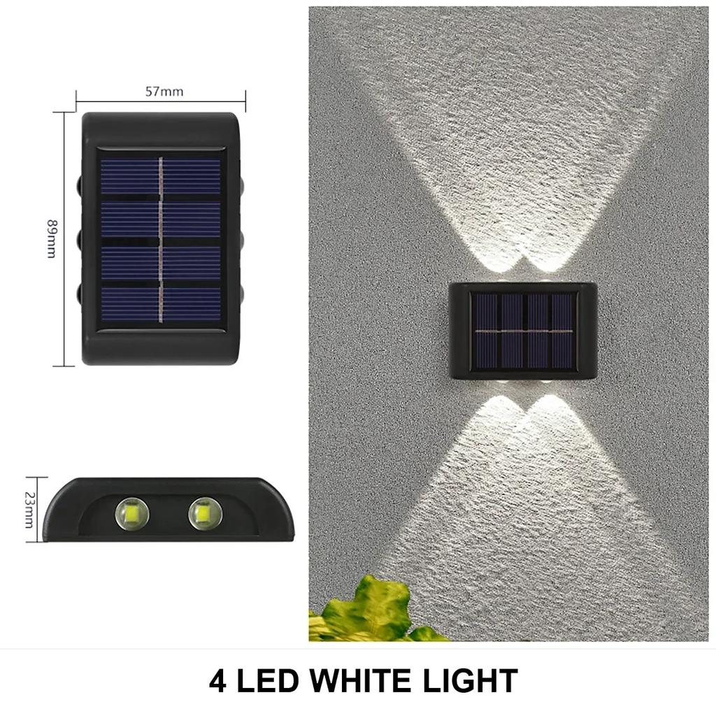 Outdoor Solar LED Wall Lights Waterproof Led Solar Lamp Up And Down Luminous Lighting For Garden Balcony Yard Street Decor Lamps
