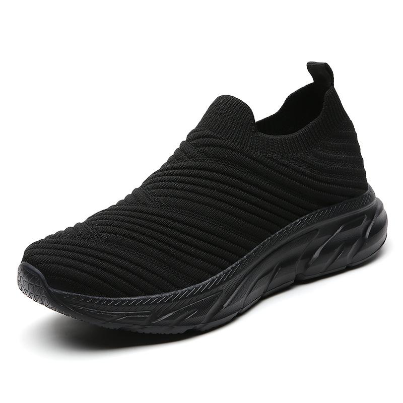 

New women s fly-woven sports women s shoes solid color fashionable versatile casual large size 35