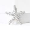 Crystals Starfish Brooch Pin For Women Versatile Fashion Jewelry Gift Party Everyday Wear