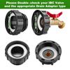 2.44" Fine Thread Adapter for 275-330 Gallon IBC Tote Tank + 2.36" Coarse Thread