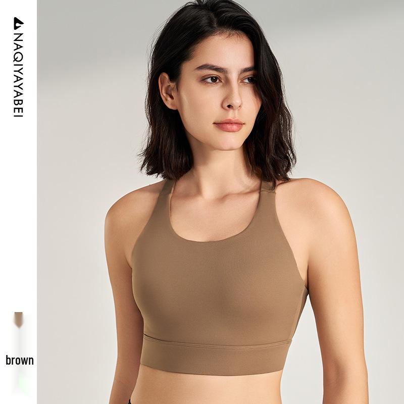 

Женский ударопрочный бесшовный быстросохнущий спортивный бюстгальтер - Йога, Бег, Дышащий, Плотный эластичный топ-майка XL