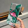 Clear Square Back Tube Case Protection For iPhone 13 15 Plus 16 ProMax 12 14 Pro Max 11 Anti-Oxygen,Red Flower Flamingo Pattern Casing