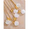 Yhpup Summer Ocean Style Shell Starfish Conch Pendant Necklace 18K Gold Color Plated Waterproof Charm Jewelry Gift