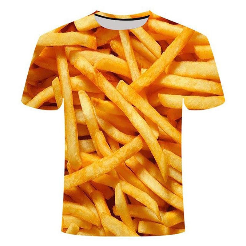 Funny Hamburger T-Shirts Food Meat 3D Print Streetwear Men Women Casual Fashion Oversized O-Neck T Shirt Kids Tees Tops Clothing