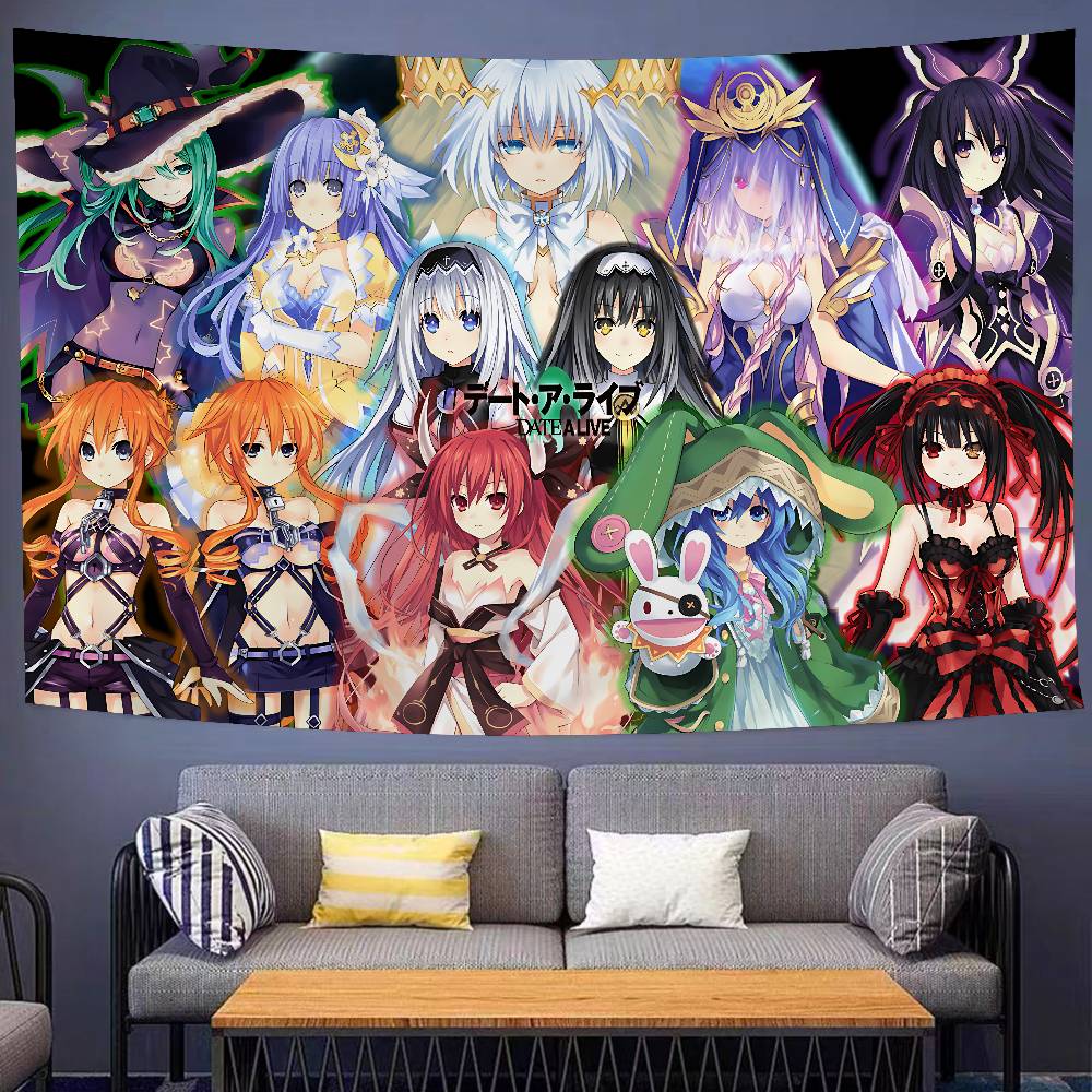 Date A Live DIY Wall Tapestry Art Science Fiction Room Home Decor Wall Art Decor