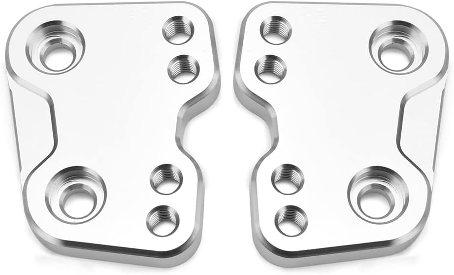 CNC Aluminum Step-Up Bracket for Motorcycles, Compatible with Gixxer 250 and Gixxer SF250, 40-42mm Backward/13-25mm Upward (Silver)