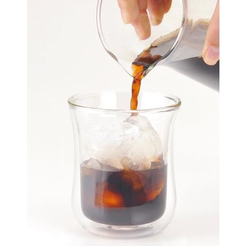 Iwaki Heat-Resistant Double-Walled Glass, Air Glass, 230ml, K405, Clear