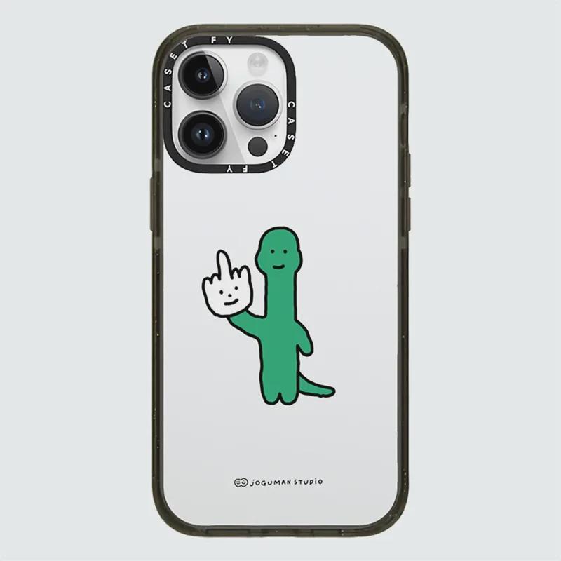 High-Quality Middle Finger Dinosaur iPhone Case for iPhone 12, 13, 14 Pro, 15 Pro Max - Trendy, Durable, Anti-Fall