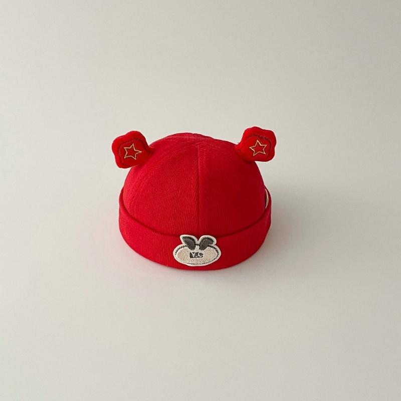 2023 Cute Hat Soft Baby Bonnet Cap Red Themed Hat Warm Hat Beanie Cap for Baby Toddler Newborn Kid Child Breathable Hat