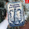 Enseigne Métallique Vintage Bière Portugaise Super Bock 8x12 Pouces Décor Mural Métal Rétro pour Maison Bar Man Cave Garage Plaque en Fer Rustique