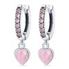 Summer New 100% 925 Sterling Silver Earrings Heart and Shell Earrings Women Jewelry DIY Fine Jewelry Birthday Gifts