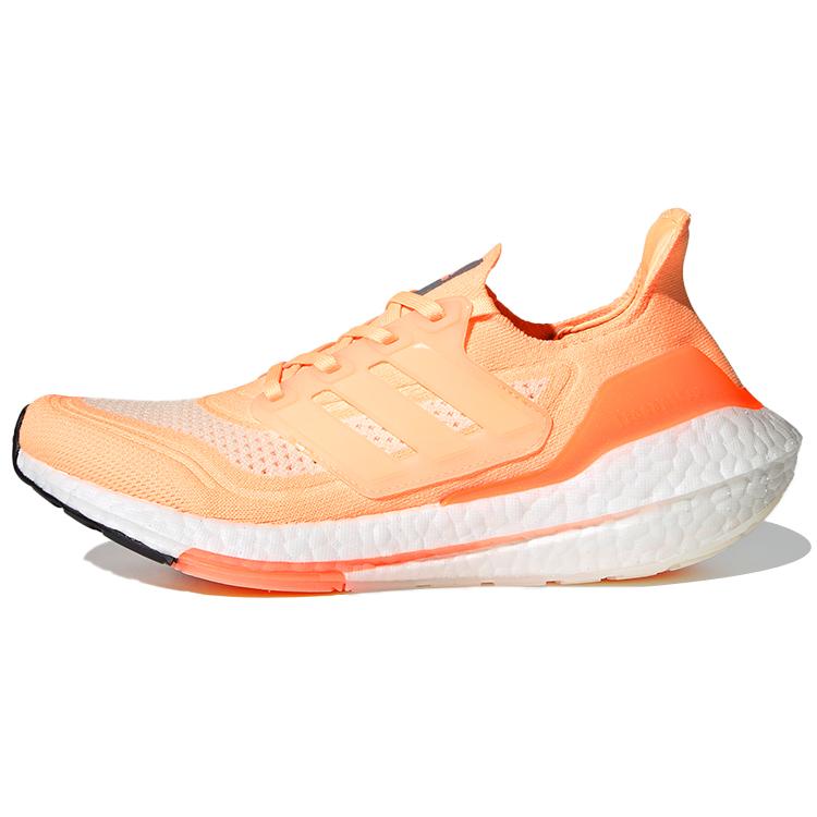 New Adidas Ultra Boost 21 White Acid Orange Women's FZ1917