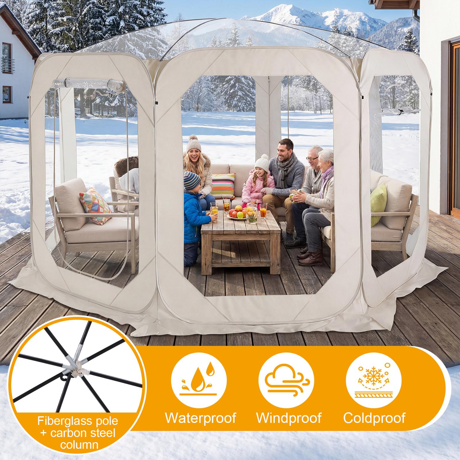 Bubble Tent for 6-8 Person Outdoor Clear Tent 12x7ft with Rain Cover & Storage Bag for Family Camping Backyard Party Stargazing United States