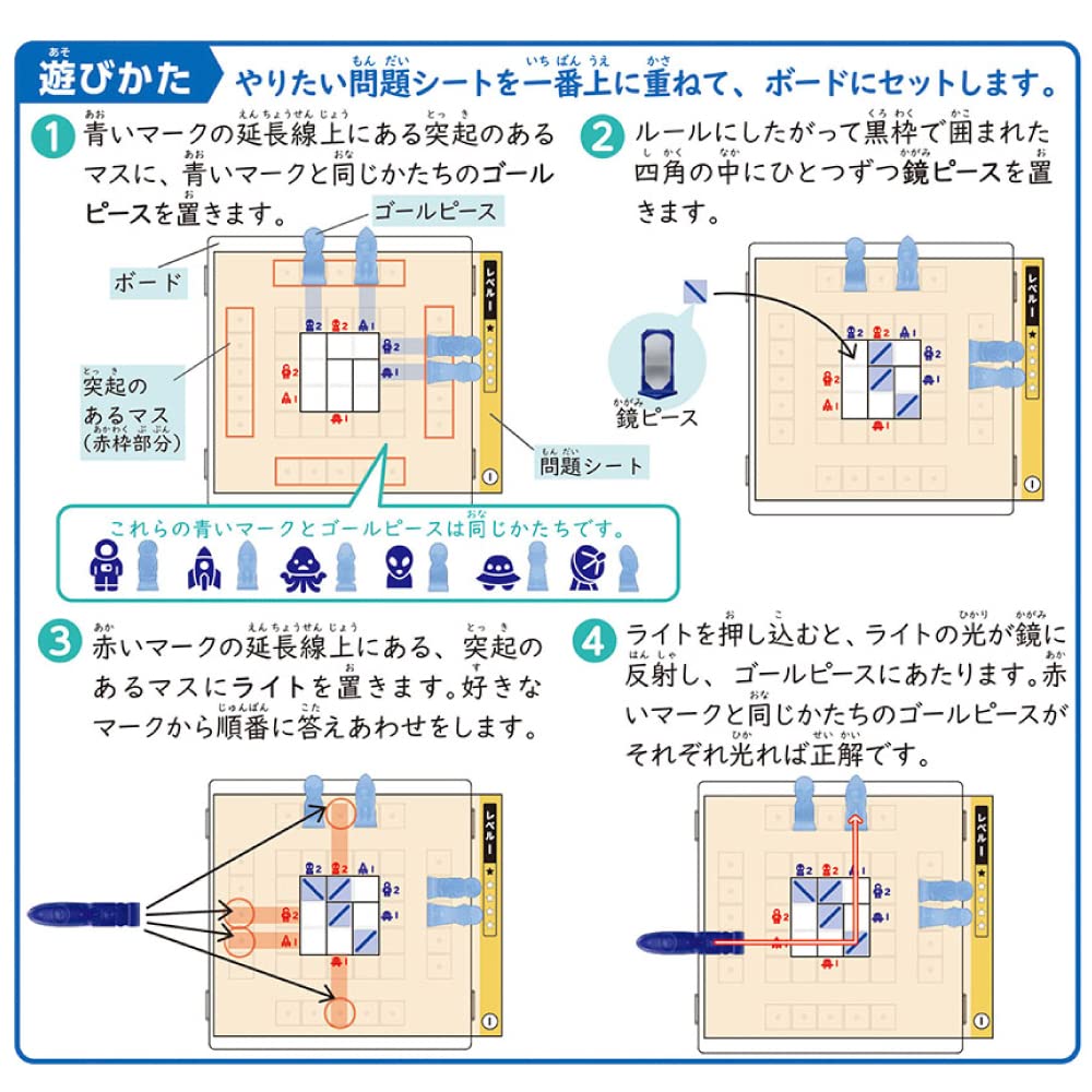 Gakken Miyamoto Math Classroom Smarter Logical Puzzle Reflection of Light Toy Awards 2022 Educational Toy Category Excellence 5 Years Old and 83525