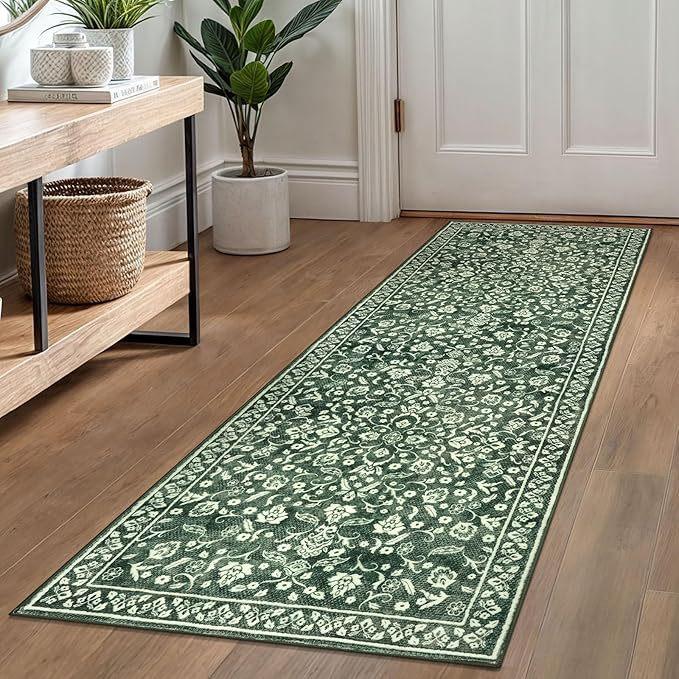 Bohemian Bloemen Gangkleed, Wasbare Antislip Entree Mat, Retro Keuken Runner Kleed voor Hal, Boerderij Woondecoratie 40x120cm 16x47inch