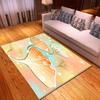 Line Printing Three-Dimensional Carpet Living Room Runway Green Floor Mat