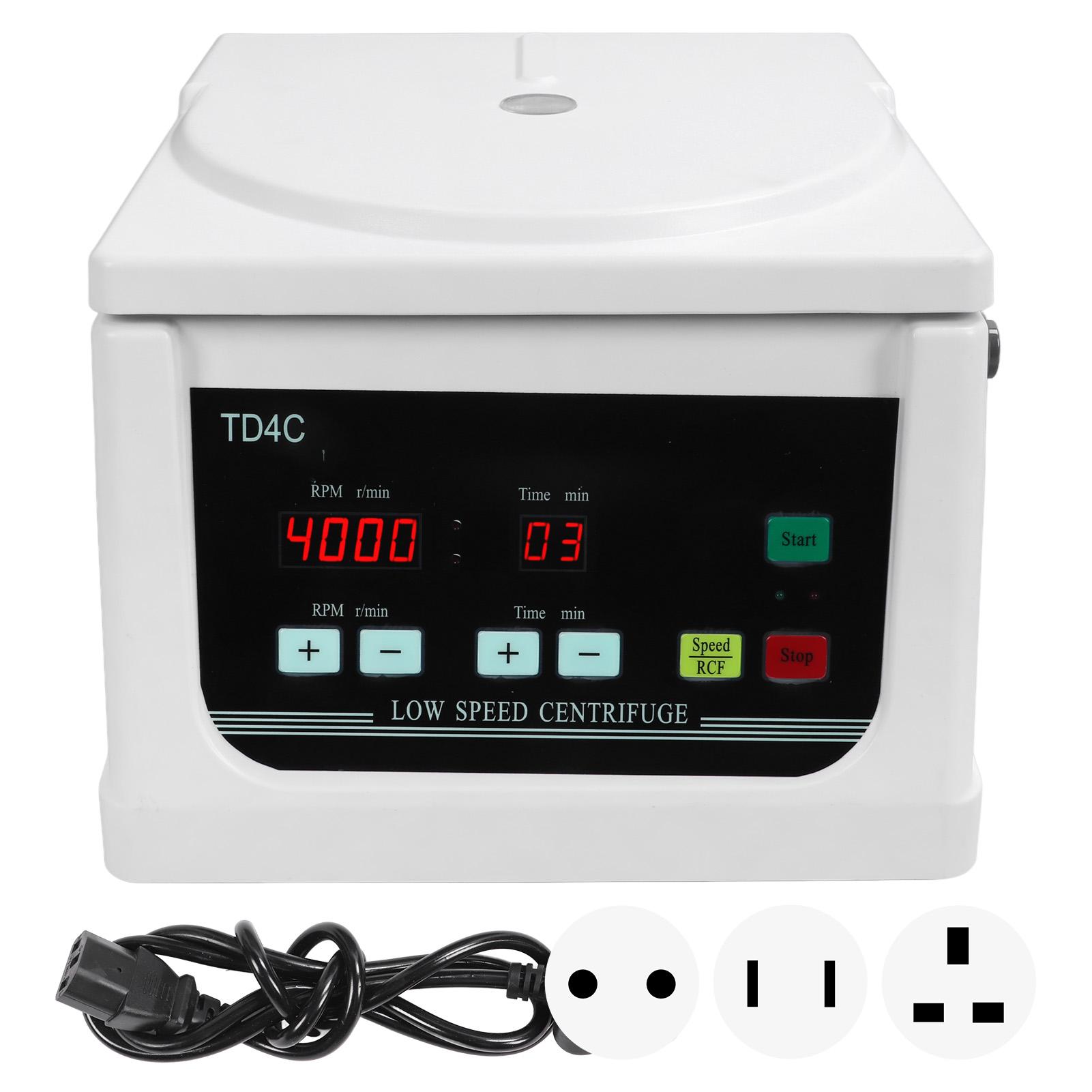TD4C Benchtop Centrifuge 4000r/min 12x15ml Rotor 2200xg Centrifugal Force Low Speed LCD Display Centrifuge with Timer US Plug