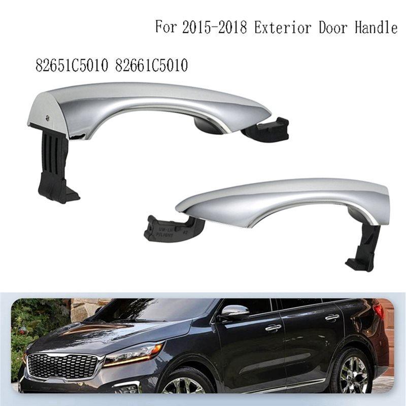 Rear Left+ Right Exterior Door Handles For Hyundai Kia Sorento 2015- 2018 Part Numbers 82651C5010 82661C5010