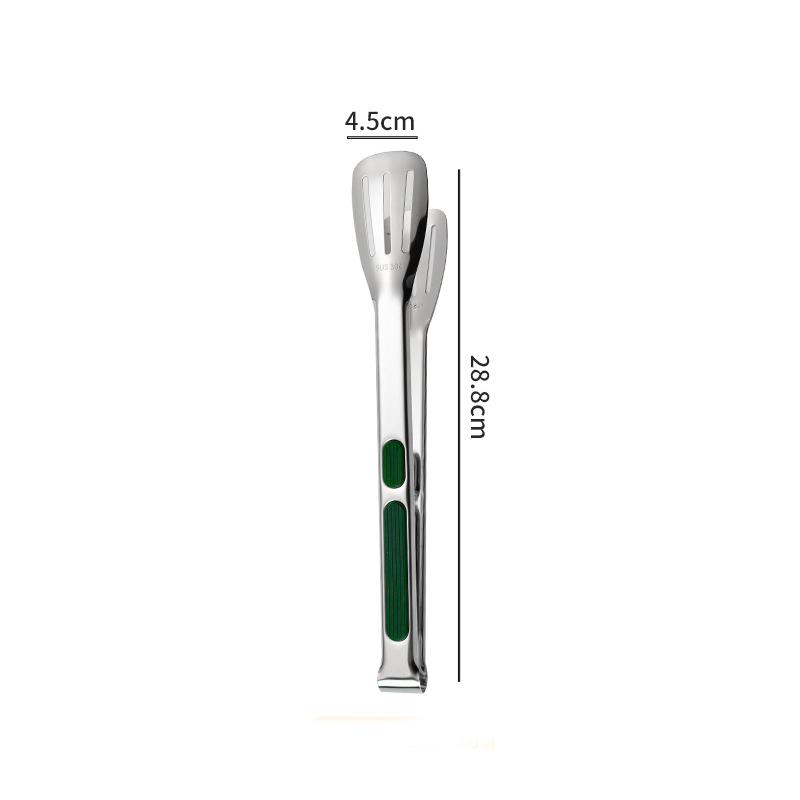 304 Stainless Steel Green Handle with Plastic Handle, Non-slip, Three Wire Clip, Healthy Cookware, Dessert and Bread