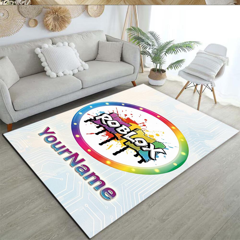 Roblox 400 Personalized Text Carpet Design for Bedrooms Hallway Game Room Foyer Antislip Carpet Decorate Offices Perfect Gift for Women/Men