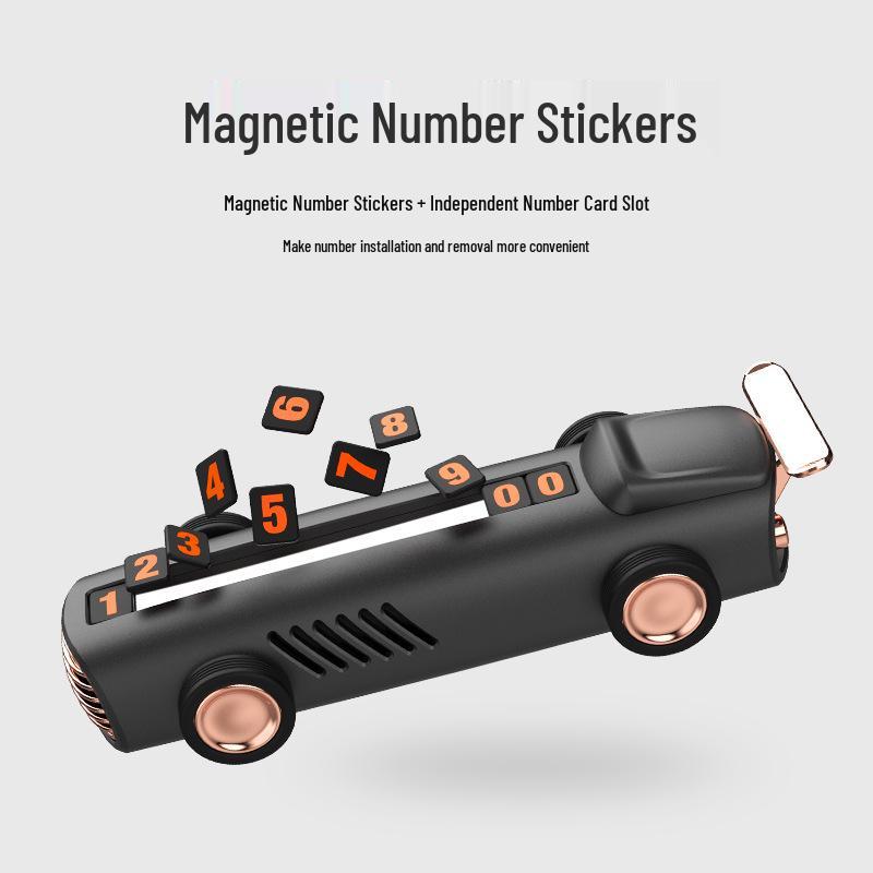Creative Interior Car Ornament: Temporary Parking Sign, Aromatherapy, Hidden Fluorescent Number