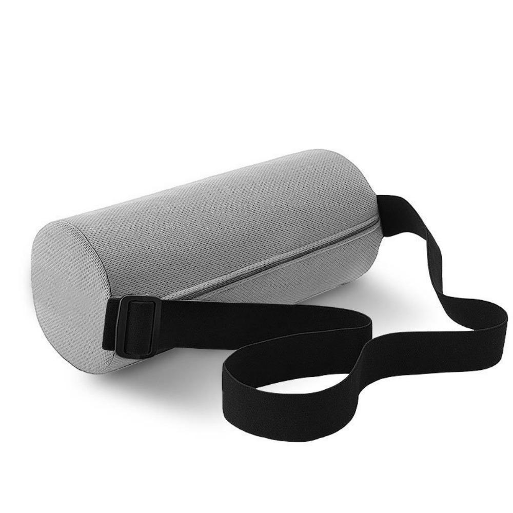 

Sleep Pillow Foam Waist Pillow Ergonomic Cylinder Auto Seat Back Cushion Slow Rebound with Straps Lumbar Support Cushion Chair сірий