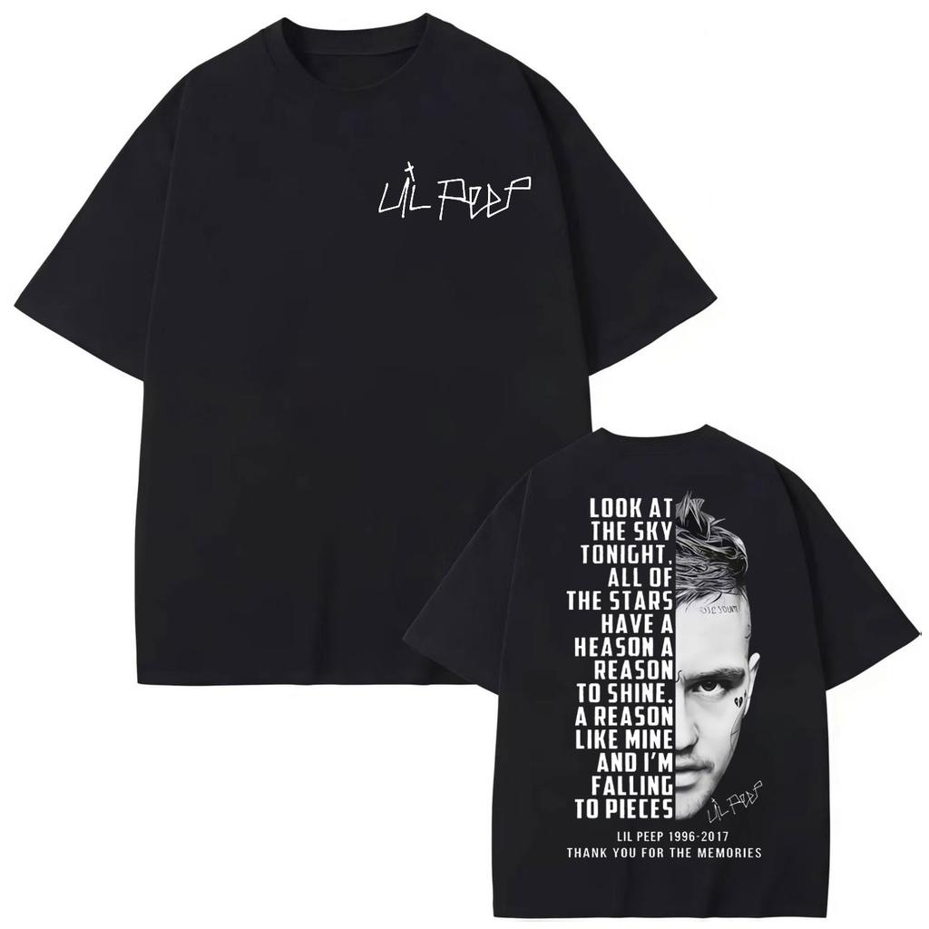 T-shirt Merch du rappeur Lil Peep Hommes Femmes Vêtements Mode Hip Hop T-shirts à Manches Courtes Été Décontracté T-shirt à Manches Courtes en Coton