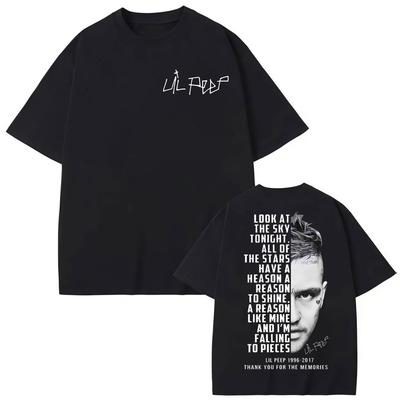 Rapper Lil Peep Merch T Shirt Men Women Clothing Fashion Hip Hop Short Sleeve T-shirts Summer Casual Cotton Short Sleeve T-shirt