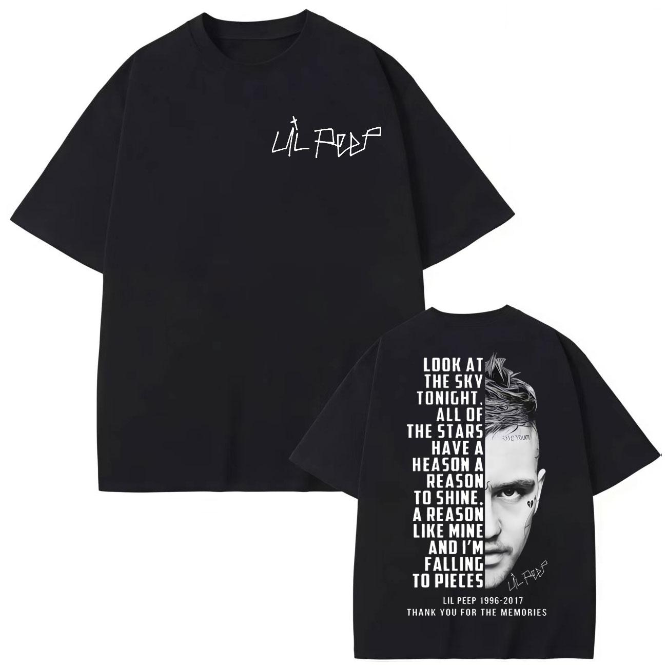 

Rapper Lil Peep Merch T Shirt Men Women Clothing Fashion Hip Hop Short Sleeve T-shirts Summer Casual Cotton Short Sleeve T-shirt S разноцветный