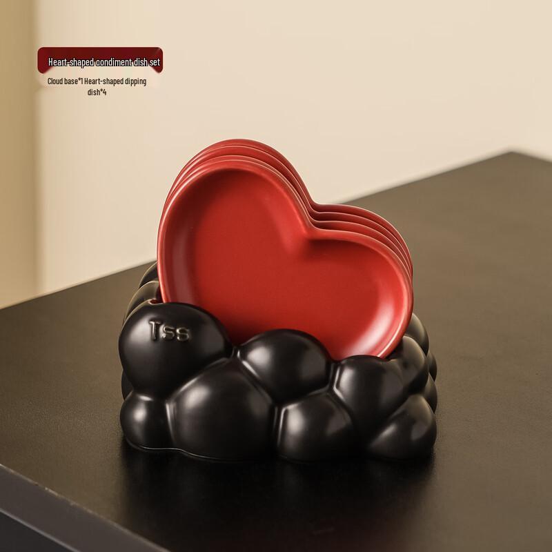 

ZISIZ Light Luxury Ceramic Three-Compartment Sauce Dish