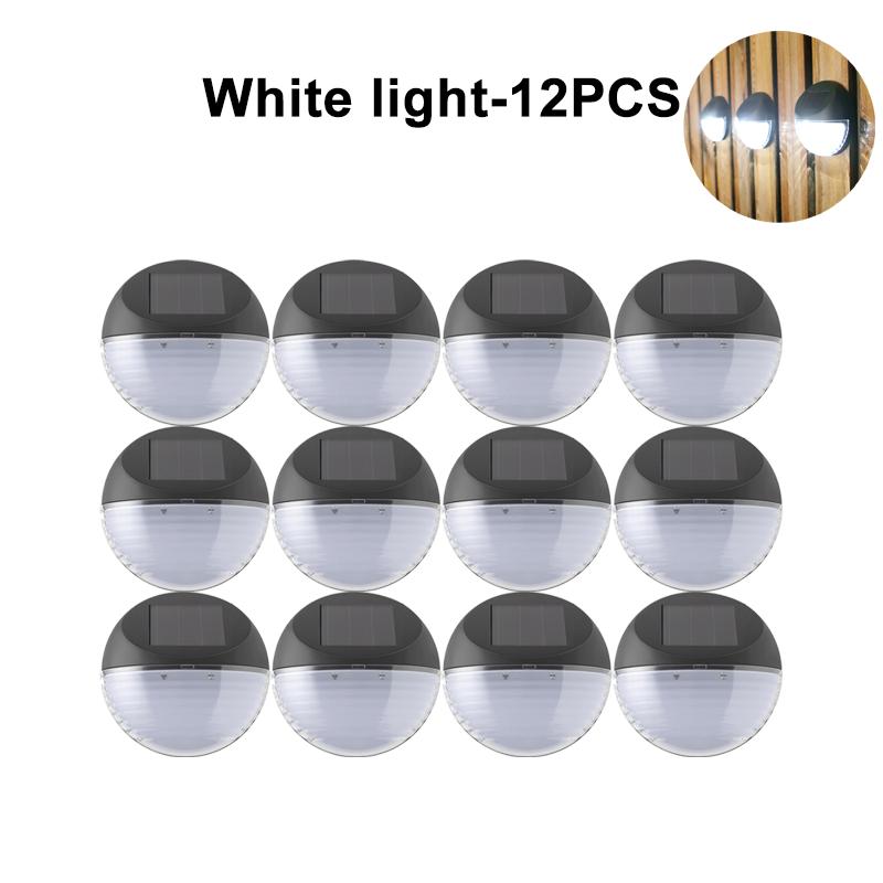 16Pcs LED Solar Fence Light Outdoor Waterproof Garden Solar Wall Lamp For Stairs Step Fence Yard Pathway Decoration Lighting Lam