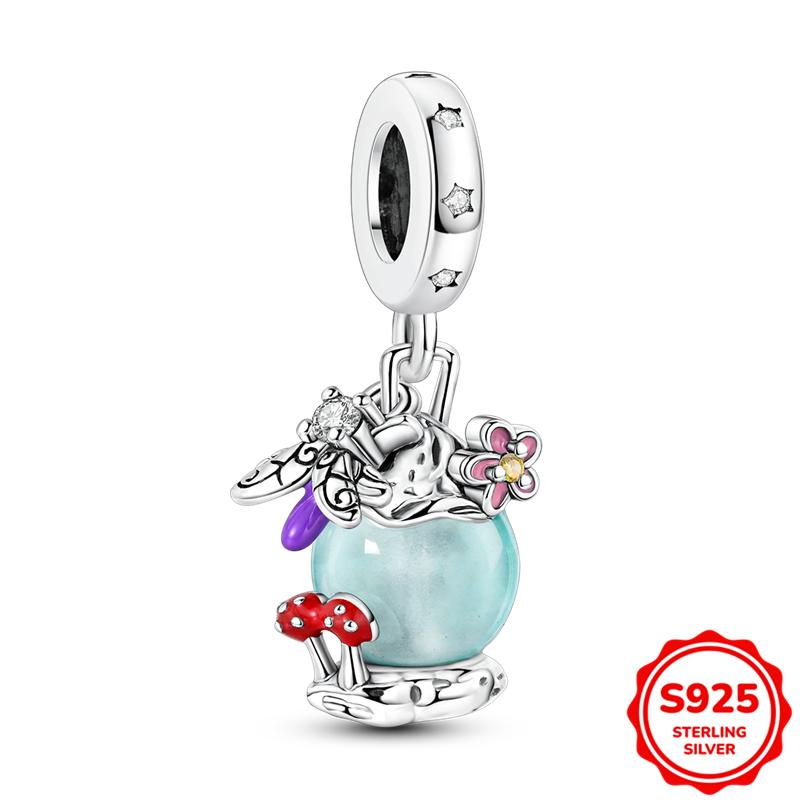 Copper Genuine Luminous Firefly Pendants Charms Bead Fit 3Mm Bracelet Necklaces For Women Luxurious DoItYourself Jewellery Crafting Gift