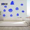 Halloween Thema Muurstickers voor Kinderen 11 Stuks Pompoen Spiegelstickers, Zelfklevende Acryl Spook Decals, DIY Verwijderbare Decals Kasten Kunst