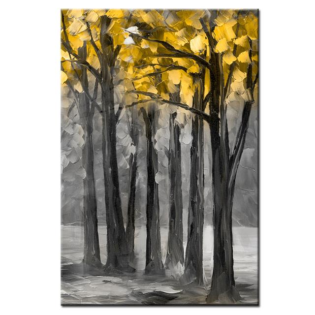 

Абстрактне мистецтво Настінний постер Золотий лист дерева Картина на полотні Скандинавський рослинний принт Мурал Домашній декор Настінні картини для вітальні 20x30cm