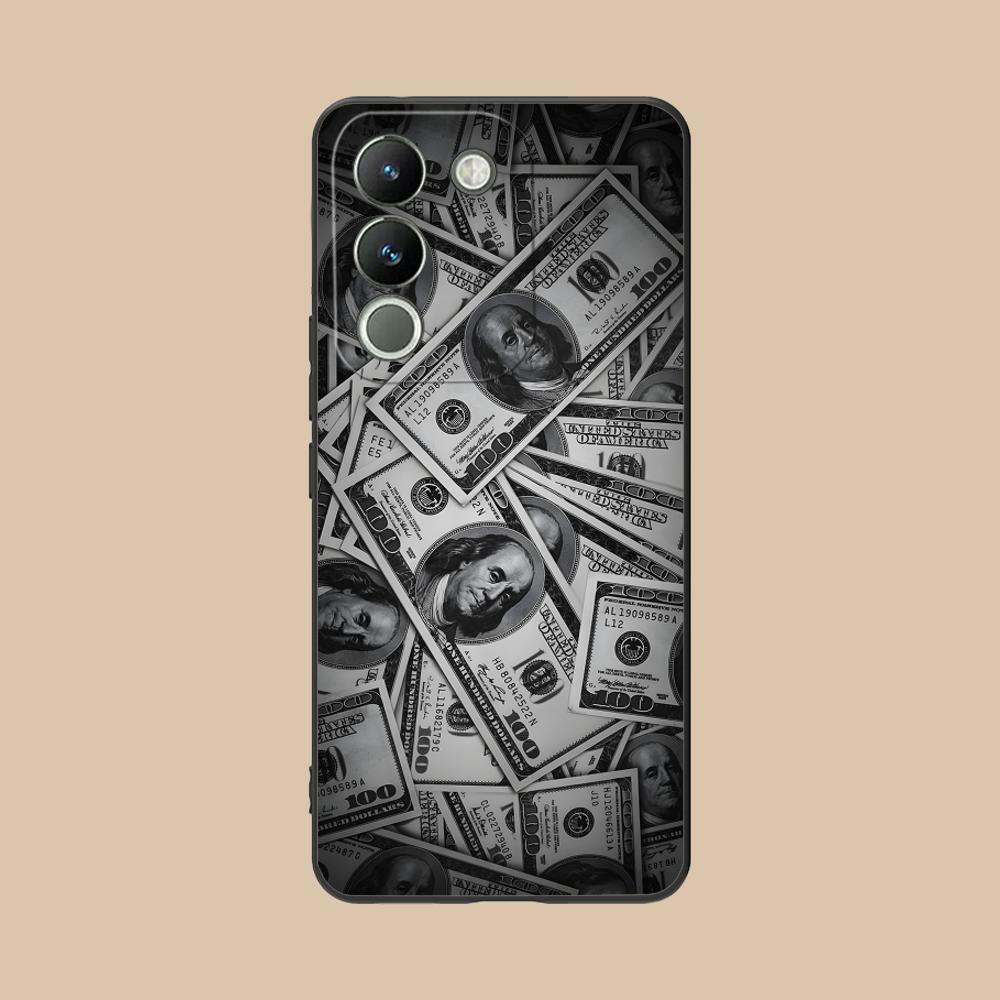 USD Dollar Matte TPU Mobile Phone Case for VIVO V60 V50 V40 V30 V29 V27 V25 V23 Pro Lite 5G Colorful Printing Cover