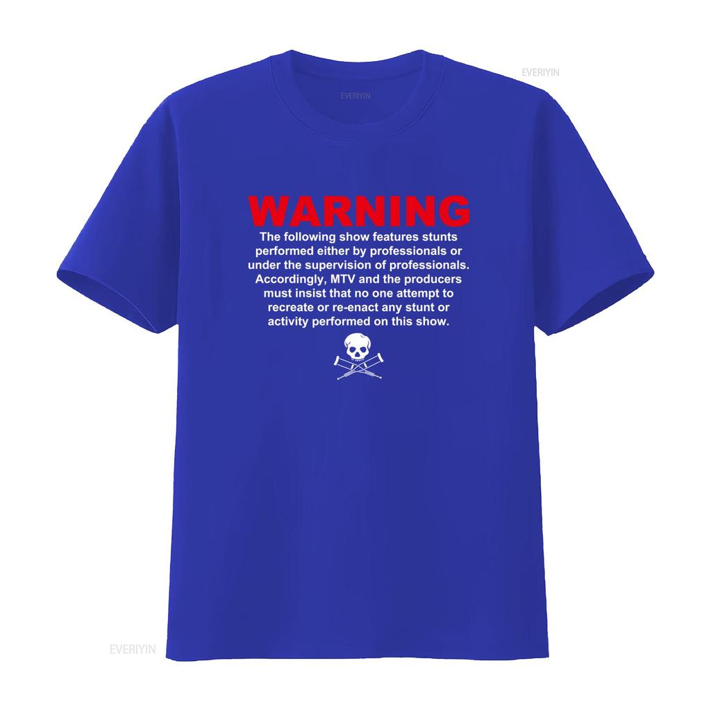Jackass Der Film Werbe Warnung Totenkopf Gekreuzte Krücken T-Shirt vintage Gewaschen Designer Kleidung Atmungsaktiv homme Grafik